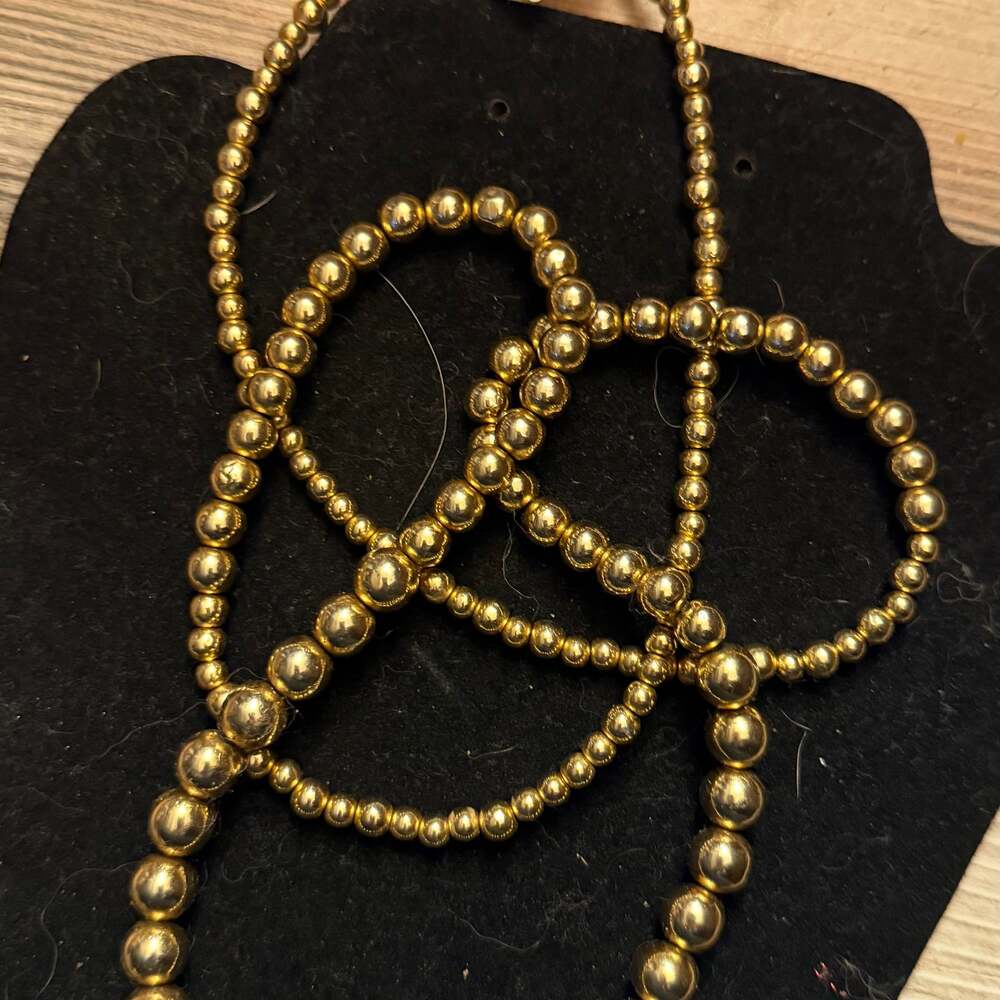 Vintage Napier Gold Tone Graduated Bead Necklace